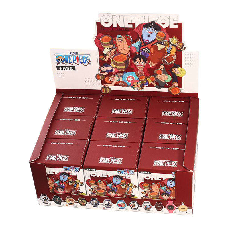 One Piece Monkey D Luffy Roronoa Zoro Anime Blind Box Wrist Watch, Straw Hat Crew Analog Quartz Watch Collectible Mystery Box Gift
