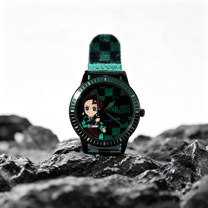 Demon Slayer Tanjiro Nezuko Anime Blind Box Wrist Watch, Assorted Character Analog Quartz Watch Mystery Collectible Box Gift