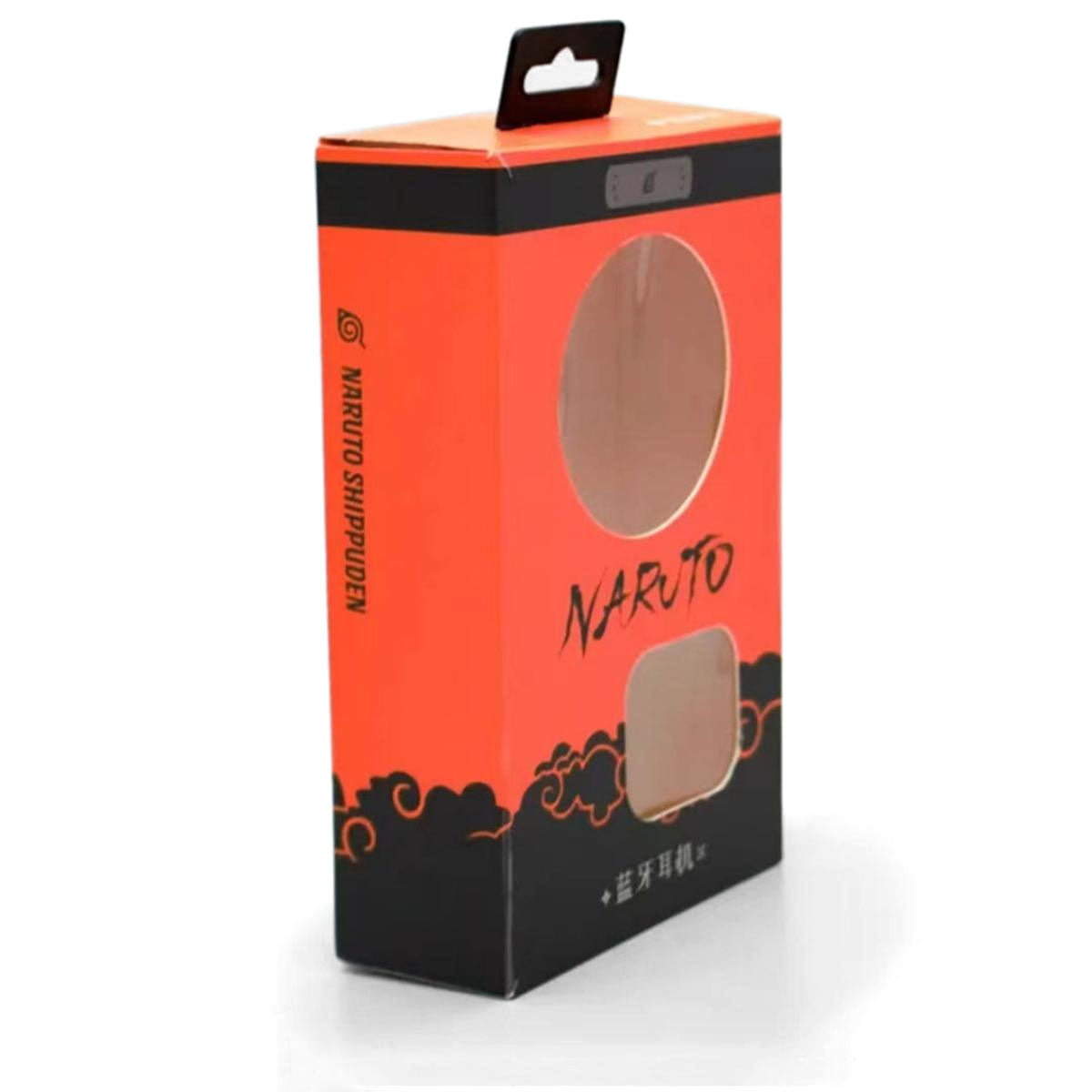 Naruto Anime TWS Bluetooth 5.3 Earbuds, Hidden Leaf Symbol Wireless Earphones with Naruto Silicone Protective Case