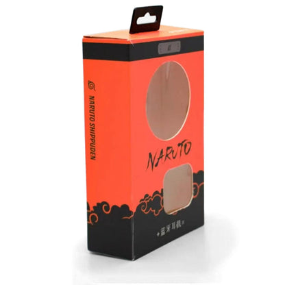 Naruto Anime TWS Bluetooth 5.3 Earbuds, Hidden Leaf Symbol Wireless Earphones with Naruto Silicone Protective Case