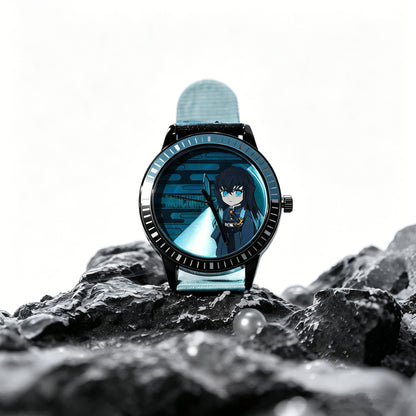Demon Slayer Tanjiro Nezuko Anime Blind Box Wrist Watch, Assorted Character Analog Quartz Watch Mystery Collectible Box Gift