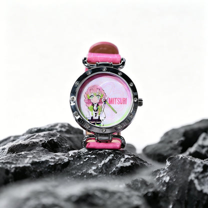 Demon Slayer Tanjiro Nezuko Anime Blind Box Wrist Watch, Assorted Character Analog Quartz Watch Mystery Collectible Box Gift