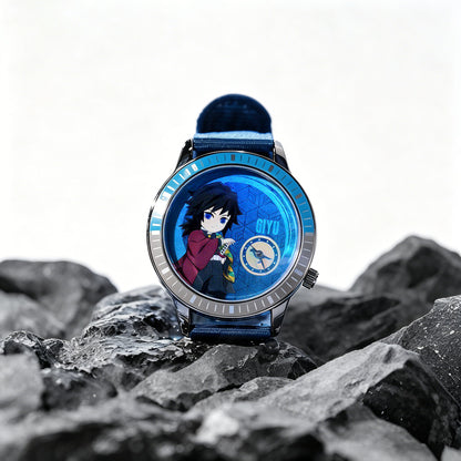 Demon Slayer Tanjiro Nezuko Anime Blind Box Wrist Watch, Assorted Character Analog Quartz Watch Mystery Collectible Box Gift