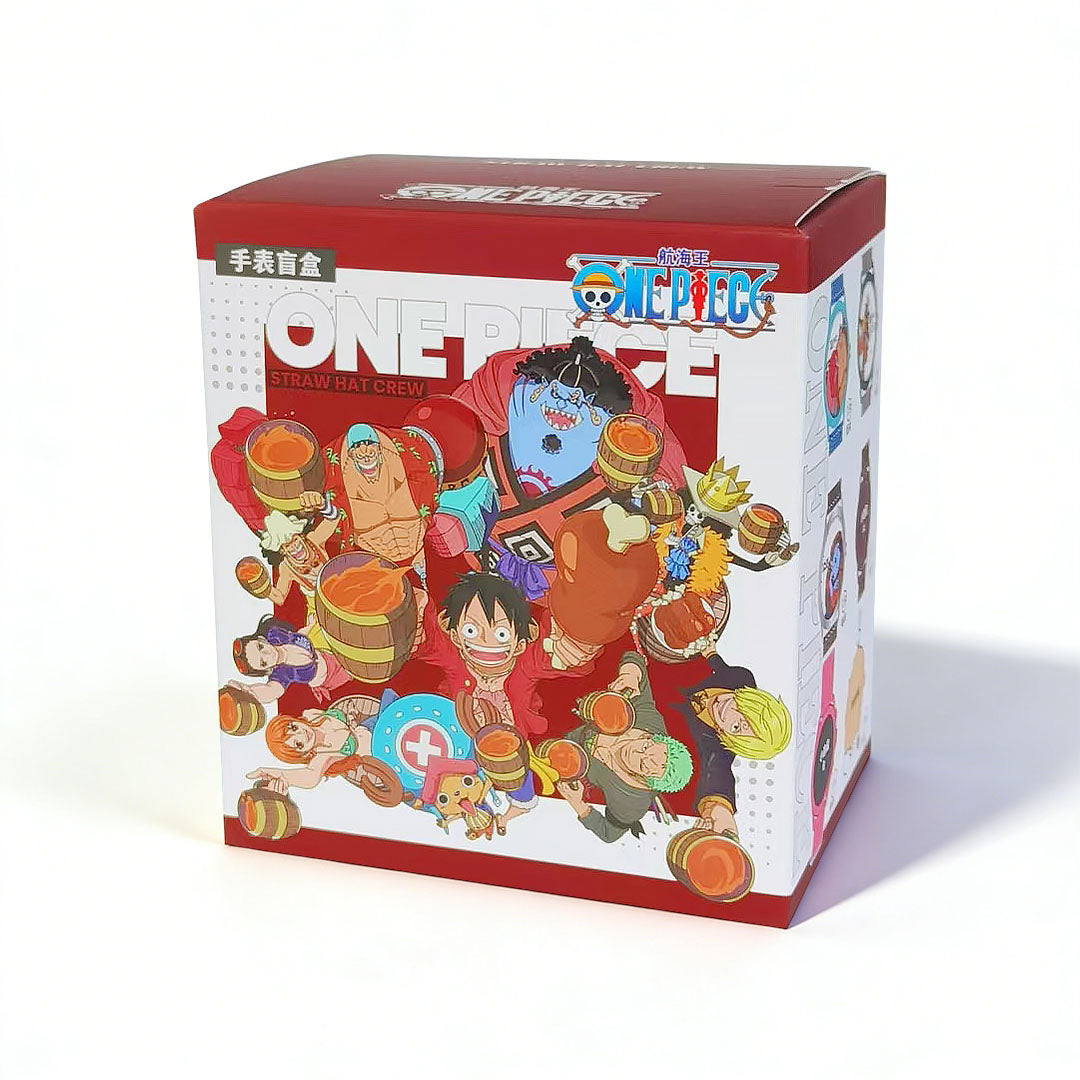 One Piece Monkey D Luffy Roronoa Zoro Anime Blind Box Wrist Watch, Straw Hat Crew Analog Quartz Watch Collectible Mystery Box Gift
