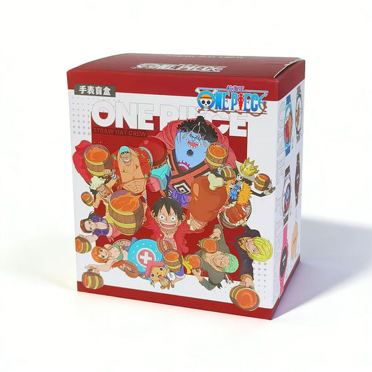 One Piece Monkey D Luffy Roronoa Zoro Anime Blind Box Wrist Watch, Straw Hat Crew Analog Quartz Watch Collectible Mystery Box Gift