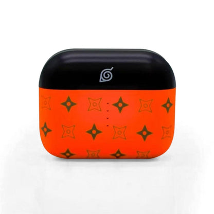 Naruto Anime TWS Bluetooth 5.3 Earbuds, Hidden Leaf Symbol Wireless Earphones with Naruto Silicone Protective Case