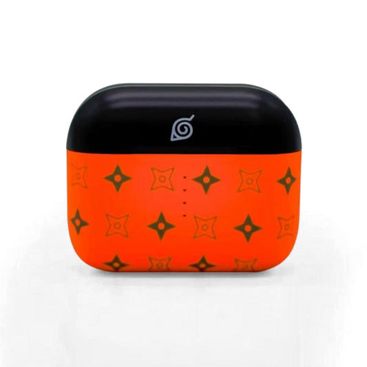 Naruto Anime TWS Bluetooth 5.3 Earbuds, Hidden Leaf Symbol Wireless Earphones with Naruto Silicone Protective Case