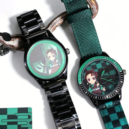 Demon Slayer Tanjiro Nezuko Anime Blind Box Wrist Watch, Assorted Character Analog Quartz Watch Mystery Collectible Box Gift