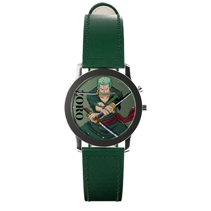 One Piece Monkey D Luffy Roronoa Zoro Anime Blind Box Wrist Watch, Straw Hat Crew Analog Quartz Watch Collectible Mystery Box Gift