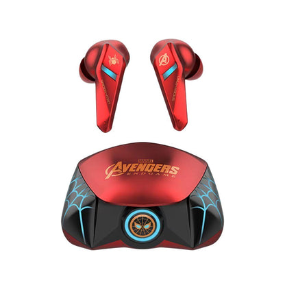 Marvel Spider-Man Iron Man RGB Gaming TWS Bluetooth 5.0 Earbuds, Low Latency Dual Mode Wireless Earphones with LED Breathing Light