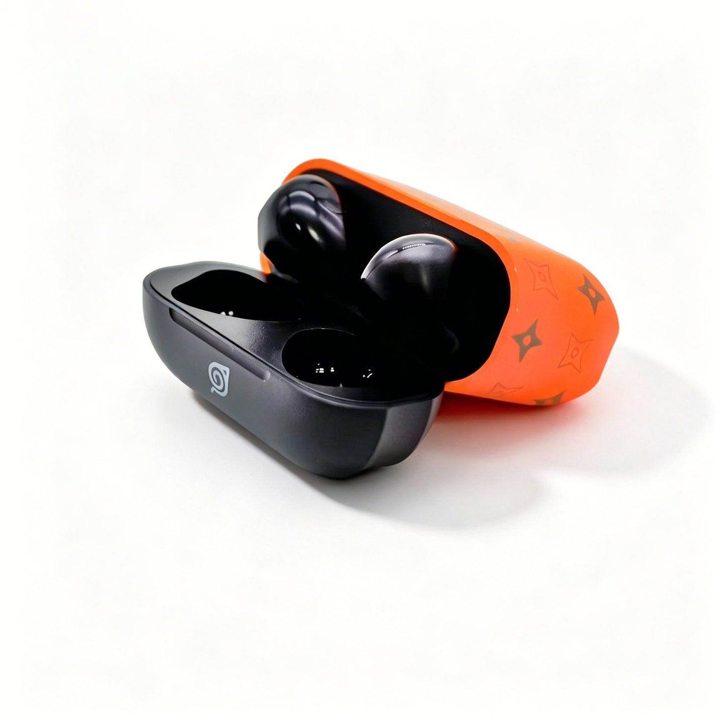 Naruto Anime TWS Bluetooth 5.3 Earbuds, Hidden Leaf Symbol Wireless Earphones with Naruto Silicone Protective Case