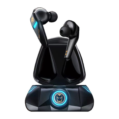 Marvel Spider-Man Iron Man RGB Gaming TWS Bluetooth 5.0 Earbuds, Low Latency Dual Mode Wireless Earphones with LED Breathing Light