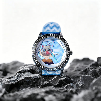 Demon Slayer Tanjiro Nezuko Anime Blind Box Wrist Watch, Assorted Character Analog Quartz Watch Mystery Collectible Box Gift