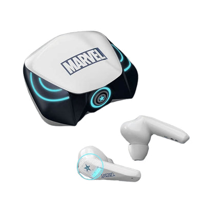 Marvel Spider-Man Iron Man RGB Gaming TWS Bluetooth 5.0 Earbuds, Low Latency Dual Mode Wireless Earphones with LED Breathing Light