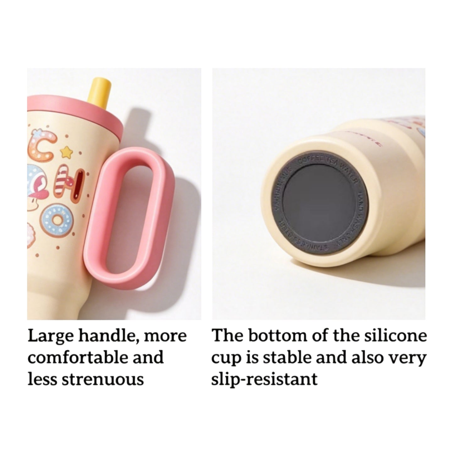 One Piece Tony Tony Chopper Luffy Large Handle Insulated Tumbler, 720ml 304 Stainless Steel Cold Hot Water Bottle With Straw & Tea Infuser